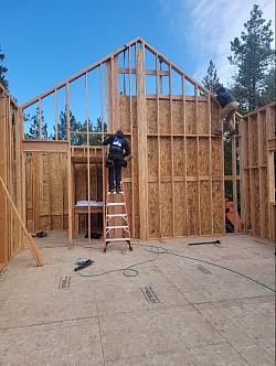 rake wall residential custom home